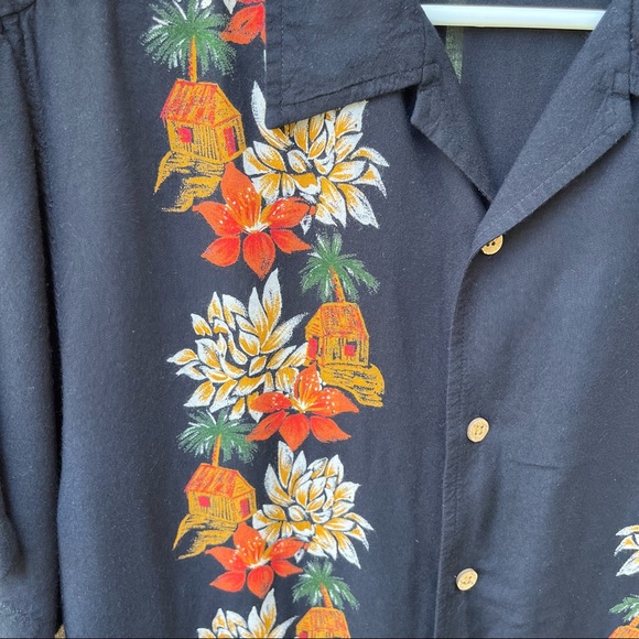Cherokee Hawaiian Rayon Button Down Short Sleeve Shirt Sz M - Picture 7 of 12